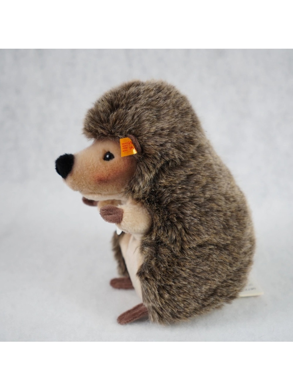 Steiff Joggi the Hedgehog 067211 Brown 8" Tall Handmade NWT - Picture 2 of 14